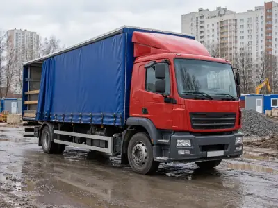 Шторная фура 10 т Уфа — Тюмень, фото 2 — с другой стороны