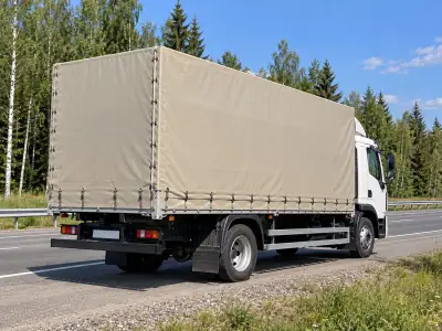 Тент 5 т Краснодар — Красноярск, фото 1 — спереди