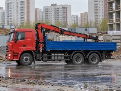 Манипулятор 10 т Челябинск — Новосибирск, фото 1 — спереди