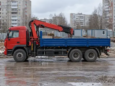 Манипулятор 10 т Челябинск — Новосибирск, фото 3 — сбоку