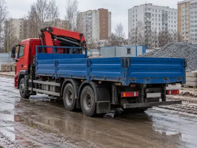 Манипулятор 10 т Челябинск — Новосибирск, фото 4 — сзади