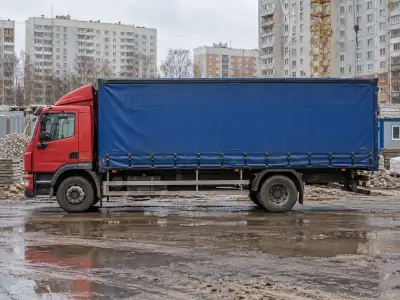 Шторная фура 10 т Пермь — Уфа, фото 1 — спереди