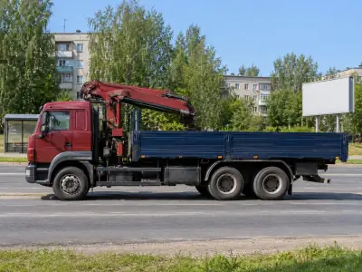 Манипулятор 10 т Челябинск — Красноярск, фото 1 — спереди