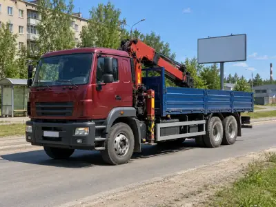 Манипулятор 10 т Челябинск — Красноярск, фото 3 — сбоку