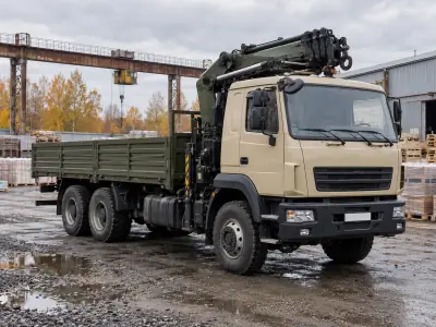 Манипулятор 10 т Новороссийск — Челябинск, фото 1 — спереди