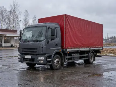 Тентованная фура 10 т Краснодар — Красноярск, фото 1 — спереди