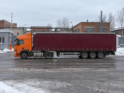 Шторная еврофура 20 т Тюмень — Новосибирск, фото 3 — сбоку